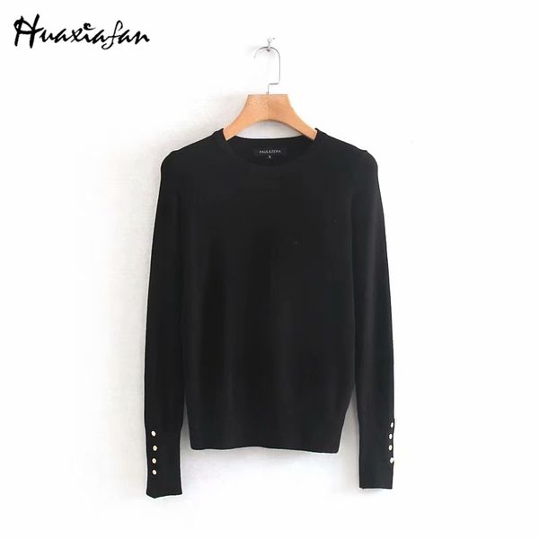 huaxiafan women winter sweater stretchy solid knitted autumn thin pullover o neck button jumper sweaters female casual pull y200720, White;black
huaxiafan women winter sweater stretchy solid knitted autumn thin pullover o neck button jumper sweaters female casual pull y200720, White;black