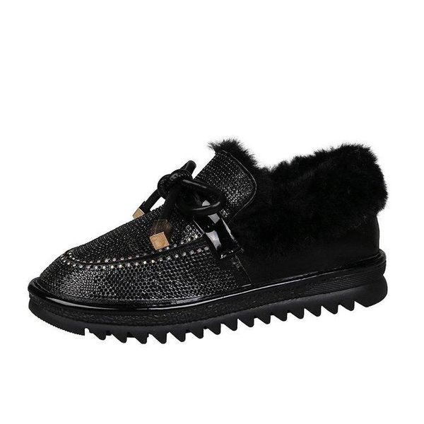 lamb hair full of snow boots female 2020 winter fur flat bottom plus velvet lazy boots, Black
lamb hair full of snow boots female 2020 winter fur flat bottom plus velvet lazy boots, Black