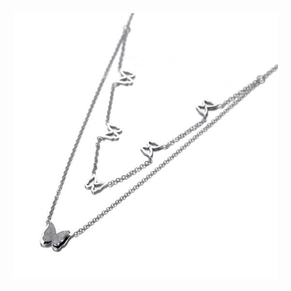 chokers original titanium stainless steel double layer choker necklaces butterfly animal charm jewelry for women girls n20005, Golden;silver
chokers original titanium stainless steel double layer choker necklaces butterfly animal charm jewelry for women girls n20005, Golden;silver