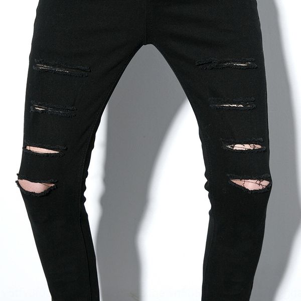 2019 with knee holessmall feetblack tight and perforated pantsnew men's trend jeans and jeans in summer kusog, Blue
2019 with knee holessmall feetblack tight and perforated pantsnew men's trend jeans and jeans in summer kusog, Blue