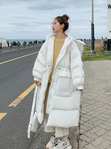 2021 winter long hooded cotton women's parka coat casual fashion solid color jacket thick warm high-quality fur puffer coat1, Black 
2021 winter long hooded cotton women's parka coat casual fashion solid color jacket thick warm high-quality fur puffer coat1, Black