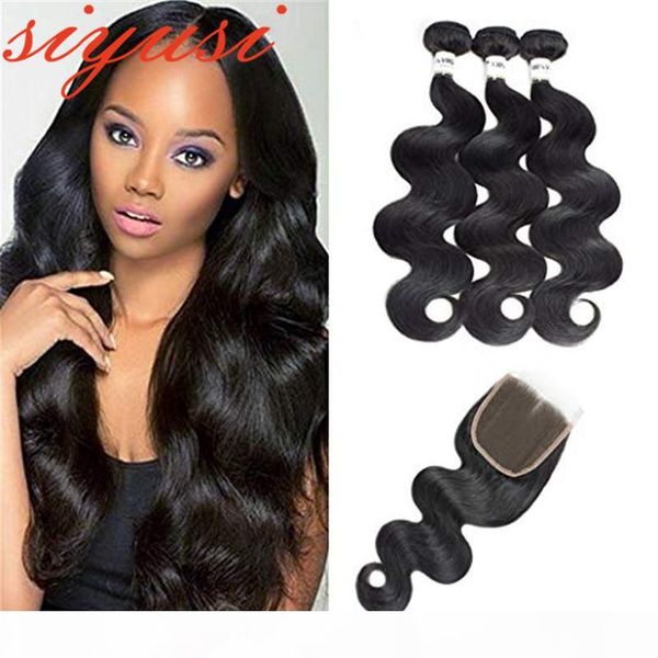brazilian human hair weave 3 4 bundles with closure double weft peruvian body wave human hair bundles with closure soft remy hair, Black
brazilian human hair weave 3 4 bundles with closure double weft peruvian body wave human hair bundles with closure soft remy hair, Black
