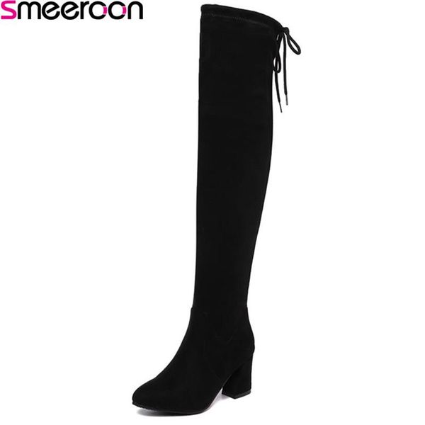 boots smeeroon 2021 arrival over the knee for women slip on flat bottom pointed toe autumn winter, Black
boots smeeroon 2021 arrival over the knee for women slip on flat bottom pointed toe autumn winter, Black