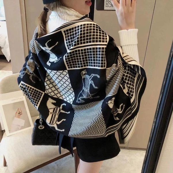2020 winter scarf women cashmere warm foulard lady luxury horse scarves thick soft shawls wraps, Blue;gray
2020 winter scarf women cashmere warm foulard lady luxury horse scarves thick soft shawls wraps, Blue;gray
