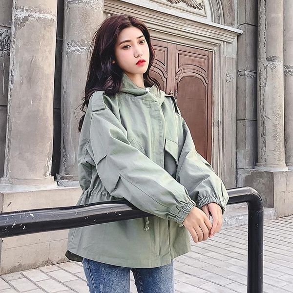women's trench coats hooded casual female windbreaker jacket women 2021 spring zipper drawstring loose mujer chaquetas korean outerwear, Tan;black
women's trench coats hooded casual female windbreaker jacket women 2021 spring zipper drawstring loose mujer chaquetas korean outerwear, Tan;black