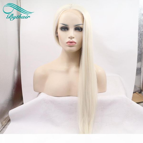 bythair 60# color light blonde silky straight synthetic lace front wigs glueless heat resistant fiber hair with middle parting, Black
bythair 60# color light blonde silky straight synthetic lace front wigs glueless heat resistant fiber hair with middle parting, Black