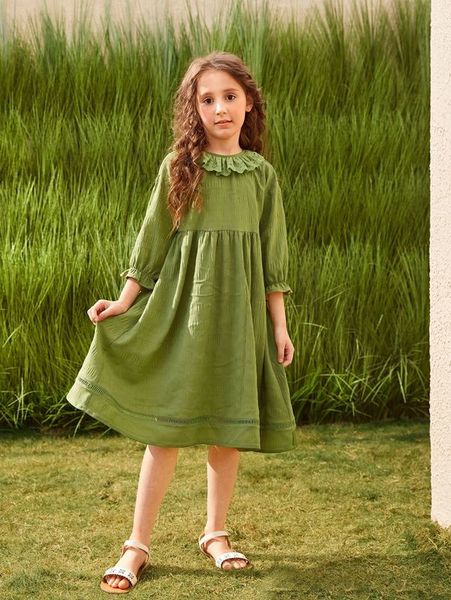 girls eyelet embroidery ruffle trim flounce sleeve smock dress she, Red;yellow
girls eyelet embroidery ruffle trim flounce sleeve smock dress she, Red;yellow