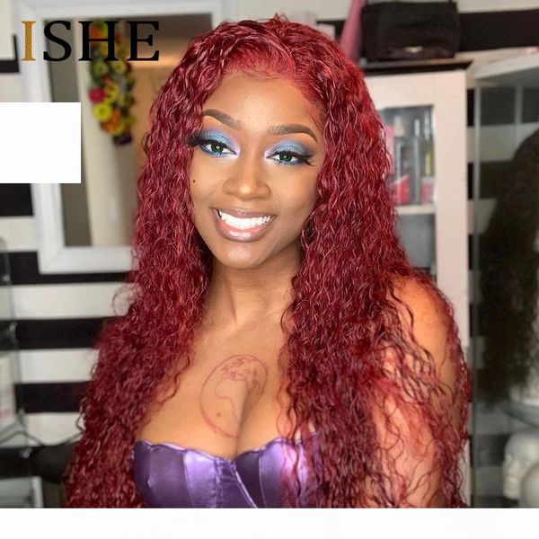 red color 13x6 lace front human hair wigs pre plucked deep curly lace front wig natural hairline deep part brazilian remy wig150, Black
red color 13x6 lace front human hair wigs pre plucked deep curly lace front wig natural hairline deep part brazilian remy wig150, Black