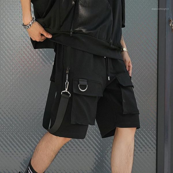 men's shorts hip hop summer men 2021 black ribbons streetwear bermuda man multi-pocket punk casual knee length short pants men1, White;black
men's shorts hip hop summer men 2021 black ribbons streetwear bermuda man multi-pocket punk casual knee length short pants men1, White;black