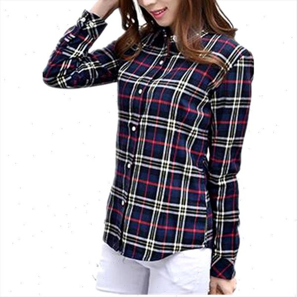 2021 spring new fashion casual lapel plus size blouses women plaid shirt checks shirts female long sleeve blous, White
2021 spring new fashion casual lapel plus size blouses women plaid shirt checks shirts female long sleeve blous, White