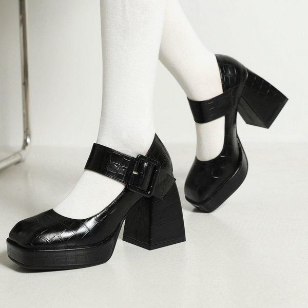 dress shoes 2022 summer mary jane pumps platform thick high heels print pu buckle women party wedding woman, Black
dress shoes 2022 summer mary jane pumps platform thick high heels print pu buckle women party wedding woman, Black