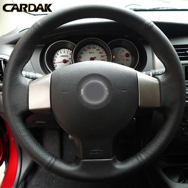 cardak black artificial leather car steering wheel cover for old tiida livina sylphy note
cardak black artificial leather car steering wheel cover for old tiida livina sylphy note