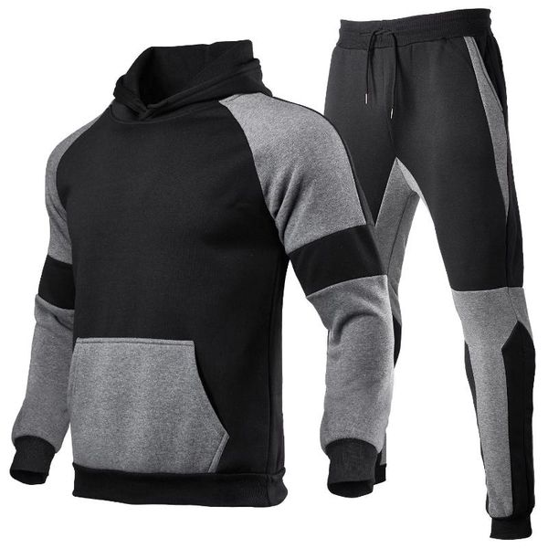 running sets 2021 autumn and winter men's sportswear stitching fashion outdoor tracksuit sweater trousers two-piece suit jogging, Black;blue
running sets 2021 autumn and winter men's sportswear stitching fashion outdoor tracksuit sweater trousers two-piece suit jogging, Black;blue