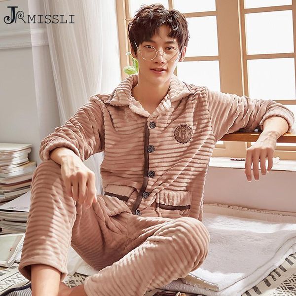 jrmissli men winter new pajamas set solid long sleeve sleepwear flannel 2pcs shirt&pant casual soft home clothes night wear1, Black;brown
jrmissli men winter new pajamas set solid long sleeve sleepwear flannel 2pcs shirt&pant casual soft home clothes night wear1, Black;brown