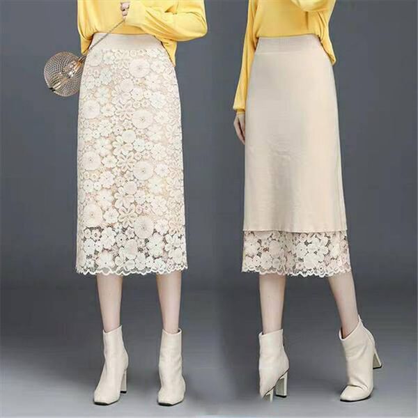 office ladies elastic waist pencil skirt women casual warm winter long knit skirt female fashion lace skirt vintage plus size, Black
office ladies elastic waist pencil skirt women casual warm winter long knit skirt female fashion lace skirt vintage plus size, Black