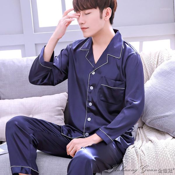 2020 pajama men spring autumn long-sleeved ice silk nightwear suits male youth thin large size sleepwear pure color home dress1, Black;brown
2020 pajama men spring autumn long-sleeved ice silk nightwear suits male youth thin large size sleepwear pure color home dress1, Black;brown