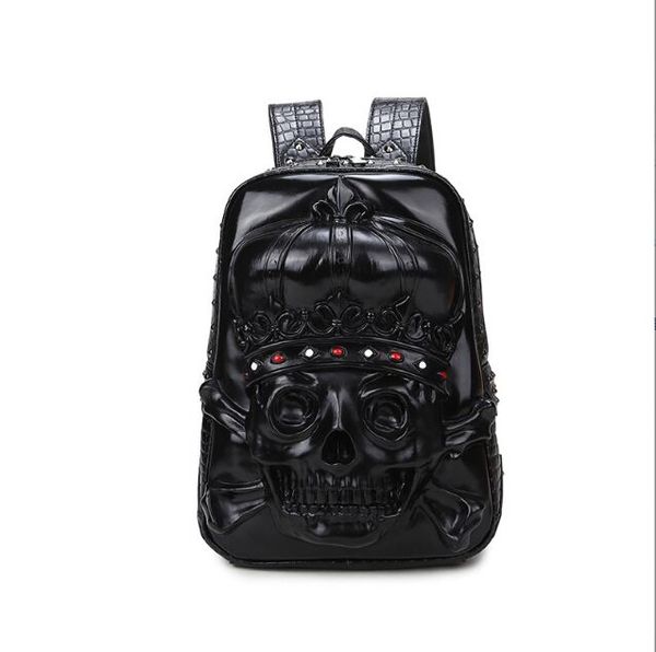 fashion men and women backpack 3d skull head rivet backpack stylish travel bag
fashion men and women backpack 3d skull head rivet backpack stylish travel bag