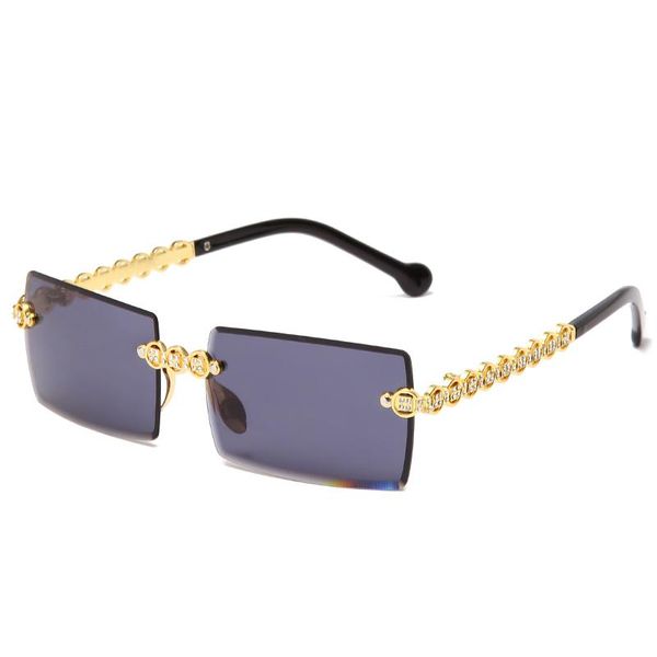 new fashion rimless sunglasses luxury diamond shades brand design women small square metal sun glasses uv400 eyewear, White;black
new fashion rimless sunglasses luxury diamond shades brand design women small square metal sun glasses uv400 eyewear, White;black