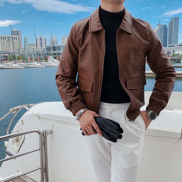 2020 thin male fit japanese leather style outerwear motorcycle jacket z5c1, Black;brown
2020 thin male fit japanese leather style outerwear motorcycle jacket z5c1, Black;brown