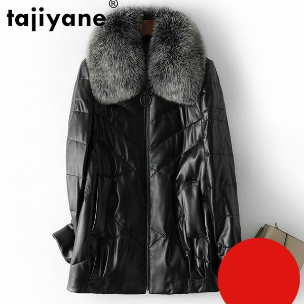 women's leather & faux fur collar real genuine jacket autumn winter coat women clothes 2021 korean vintage sheepskin down female t4790, Black
women's leather & faux fur collar real genuine jacket autumn winter coat women clothes 2021 korean vintage sheepskin down female t4790, Black