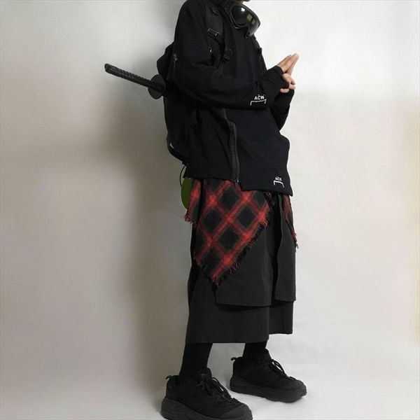 hip hop high street хем ribbon брюки мужчины и женщины пояс украшения mock двухкусочный клетчатую рубашку моды длинные slee, Black
hip hop high street хем ribbon брюки мужчины и женщины пояс украшения mock двухкусочный клетчатую рубашку моды длинные slee, Black