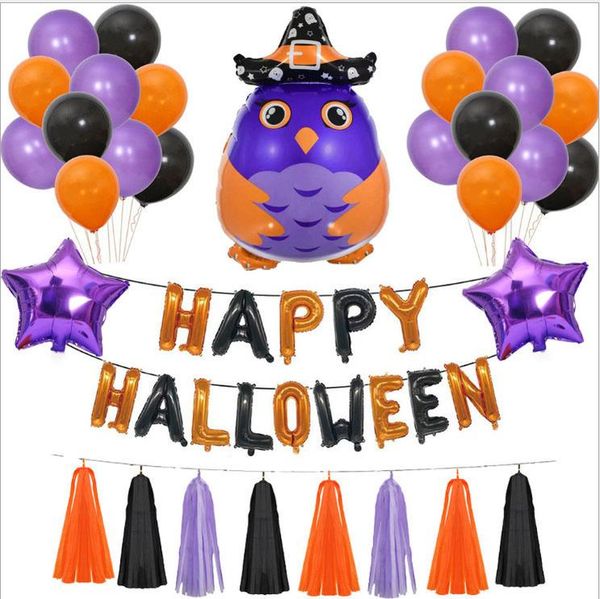 40шт / набор хэллоуин сова шар set черный оранжевый и фиолетовый halloween party украшения принадлежности hallowmas партия фона deco bbysaq
40шт / набор хэллоуин сова шар set черный оранжевый и фиолетовый halloween party украшения принадлежности hallowmas партия фона deco bbysaq