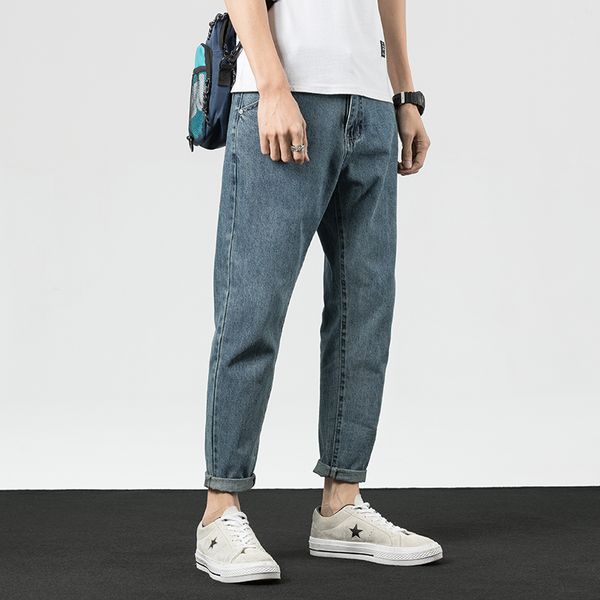 jeans men's korean fashion straight tube loose versatile capri men's pants summer 2020 casual pants, Blue
jeans men's korean fashion straight tube loose versatile capri men's pants summer 2020 casual pants, Blue