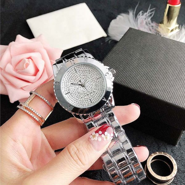 brand quartz wrist watches for women girl crystal big letters style metal steel band watch m114, Slivery;brown
brand quartz wrist watches for women girl crystal big letters style metal steel band watch m114, Slivery;brown