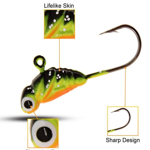 gobygo 6pcs/pack 27mm 2g winter ice fishing hook lure metal hard bait lead head hook sinking ice fishing lure fishin qylxel
gobygo 6pcs/pack 27mm 2g winter ice fishing hook lure metal hard bait lead head hook sinking ice fishing lure fishin qylxel