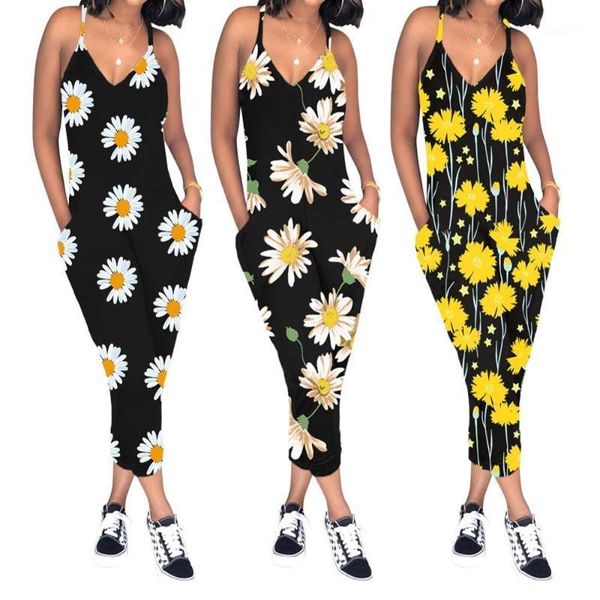 women's daisies print jumpsuits 2020 summer ladies v-neck strapless sleeveless romper playsuits casual womens jumpsuits1, Black;white
women's daisies print jumpsuits 2020 summer ladies v-neck strapless sleeveless romper playsuits casual womens jumpsuits1, Black;white