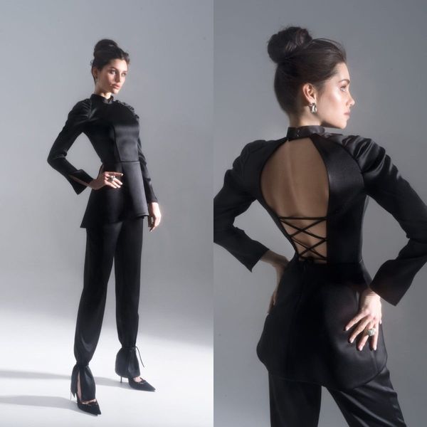 2021 new evening dresses high collar long sleeves satin prom gowns custom made hollow back ankle length a line special occasion dress, Black;red
2021 new evening dresses high collar long sleeves satin prom gowns custom made hollow back ankle length a line special occasion dress, Black;red
