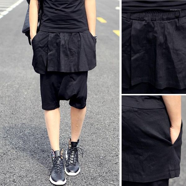 2020 hip-hop pants men's new big knee-length pants faux two piece fashion personality male stage singer costumes1, Black
2020 hip-hop pants men's new big knee-length pants faux two piece fashion personality male stage singer costumes1, Black