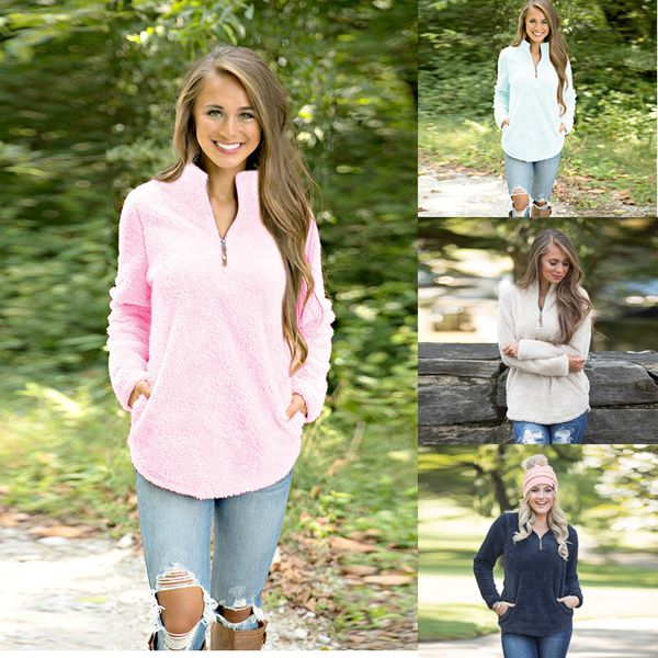 women winter fall long sleeve fleece hoodie sherpa pullovers sweatshirt oversized v-neck zipper sweaters long sleeve 4 colors, Black
women winter fall long sleeve fleece hoodie sherpa pullovers sweatshirt oversized v-neck zipper sweaters long sleeve 4 colors, Black