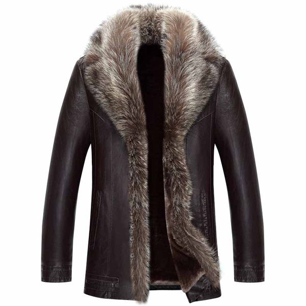 mens winter coat fur inside leather jacket real raccoon fur hood luxps plus size 4xl 5xl 2017 hot, Black
mens winter coat fur inside leather jacket real raccoon fur hood luxps plus size 4xl 5xl 2017 hot, Black