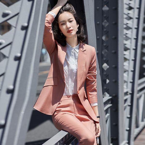 formal pink blazer women business suits pant and jacket sets ladies work office uniform styles, White
formal pink blazer women business suits pant and jacket sets ladies work office uniform styles, White