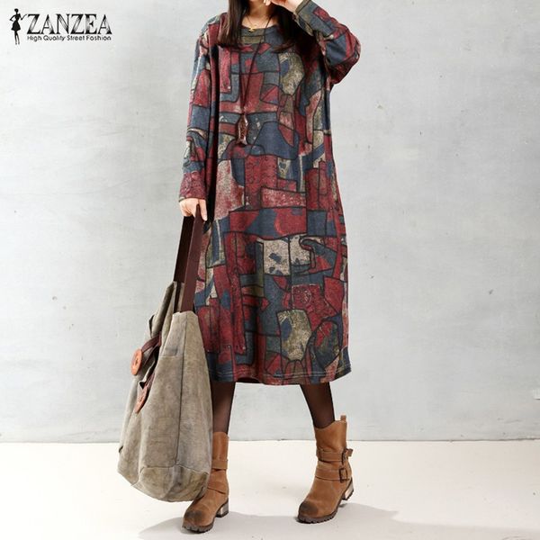 zanzea women vintage floral printed dresses 2020 autumn elegant casual loose long sleeve o neck mid-calf dress plus size vestido y0118, Black;gray
zanzea women vintage floral printed dresses 2020 autumn elegant casual loose long sleeve o neck mid-calf dress plus size vestido y0118, Black;gray