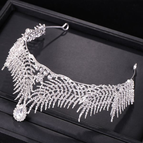 mof korean ornament full bride's diamond new crown leaves hair band silver earrings set wedding dress headwear k
mof korean ornament full bride's diamond new crown leaves hair band silver earrings set wedding dress headwear k