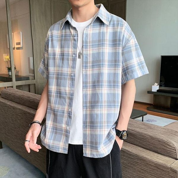 plaid shirt male korean version trend loose casual summer mens short sleeved shirt cotton mens clothing, White;black
plaid shirt male korean version trend loose casual summer mens short sleeved shirt cotton mens clothing, White;black