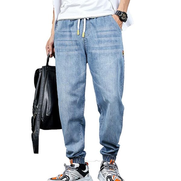 men designer streetwear jeans man straight elastic embroidered leg harem plus size cool pants male hip hop oversized kg-811, Blue
men designer streetwear jeans man straight elastic embroidered leg harem plus size cool pants male hip hop oversized kg-811, Blue