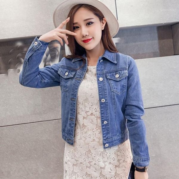 women's jackets 2021 5 colors autumn women denim jacket solid overcoat short jeans basic turn down collar slim white black jacket1, Black;brown
women's jackets 2021 5 colors autumn women denim jacket solid overcoat short jeans basic turn down collar slim white black jacket1, Black;brown