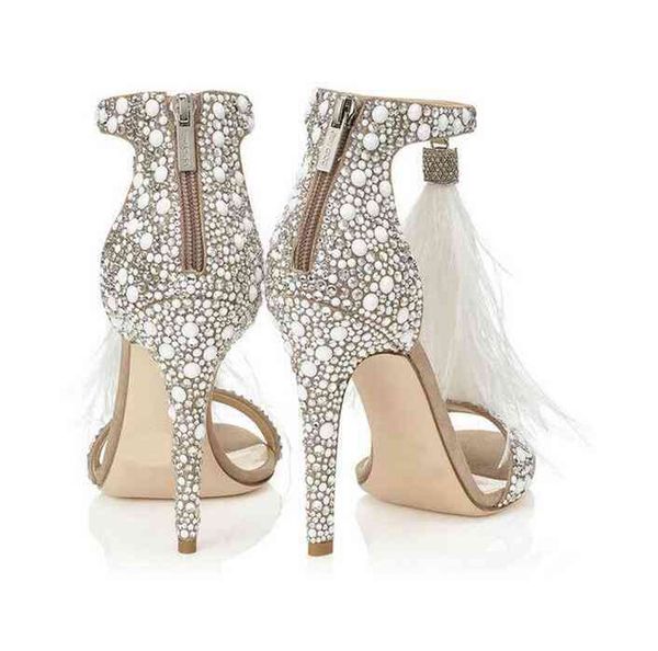 nude crystal elegant embellished high heel sandals feather tassel gladiator women shoes pumps female wedding sandalias mujers, Black
nude crystal elegant embellished high heel sandals feather tassel gladiator women shoes pumps female wedding sandalias mujers, Black