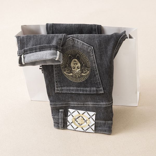 spring summer smoky gray jeans men's jeans and jeansembroidered jeansslim fit trendy brand men's stretch embroidery straight pants, Blue
spring summer smoky gray jeans men's jeans and jeansembroidered jeansslim fit trendy brand men's stretch embroidery straight pants, Blue