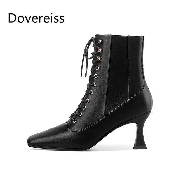 dovereiss fashion women's shoes winter new square toe stilettos heels cross tied elegant concise mature short boots 34-43, Black
dovereiss fashion women's shoes winter new square toe stilettos heels cross tied elegant concise mature short boots 34-43, Black