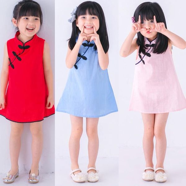 girl's dresses baby girls dress fashion cheongsam tang suit spring summer cotton children sleeveless princess for, Red;yellow
girl's dresses baby girls dress fashion cheongsam tang suit spring summer cotton children sleeveless princess for, Red;yellow
