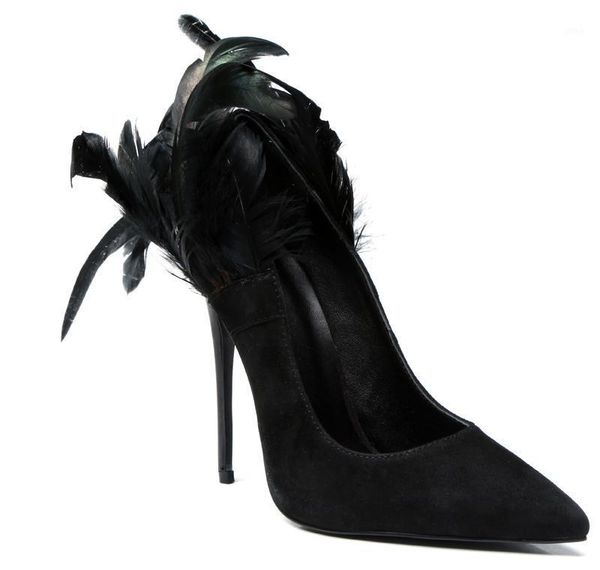 dress shoes back feather tail pumps ladies black suede pointed toe stiletto low cut high heels woman slip on runway shoes1
dress shoes back feather tail pumps ladies black suede pointed toe stiletto low cut high heels woman slip on runway shoes1