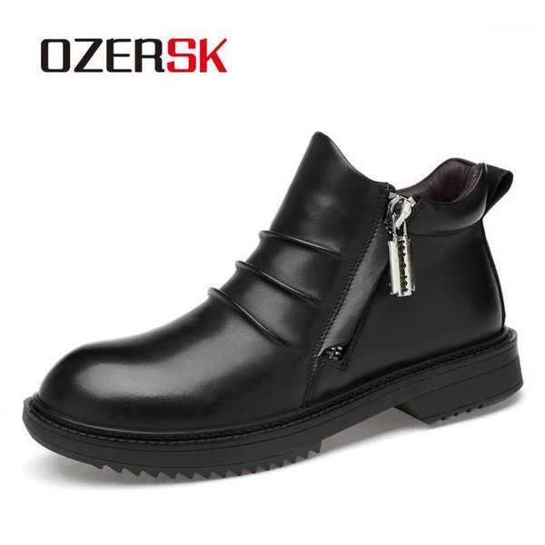 boots ozersk genuine leather casual men shoes fashion autumn winter ankle warm fur man snow footwear1, Black
boots ozersk genuine leather casual men shoes fashion autumn winter ankle warm fur man snow footwear1, Black