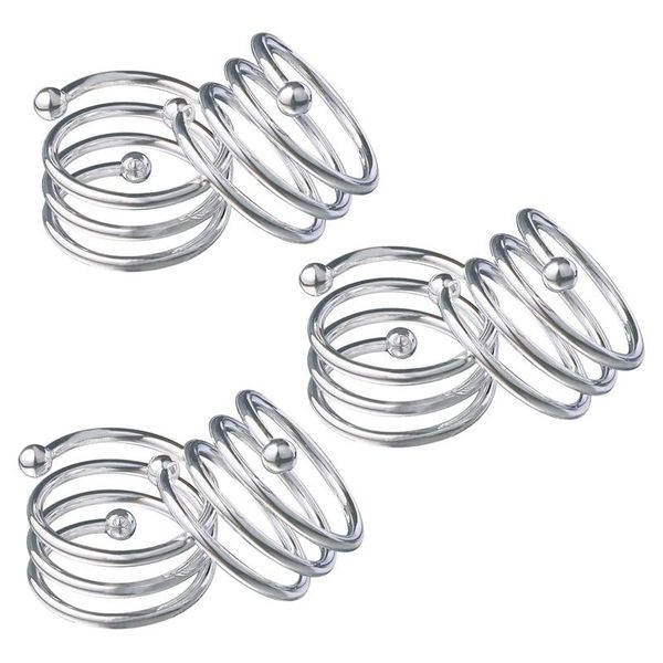 napkin rings 6 pcs metal spiral round holder buckles for wedding, party, gatherings,table decor(silver)
napkin rings 6 pcs metal spiral round holder buckles for wedding, party, gatherings,table decor(silver)