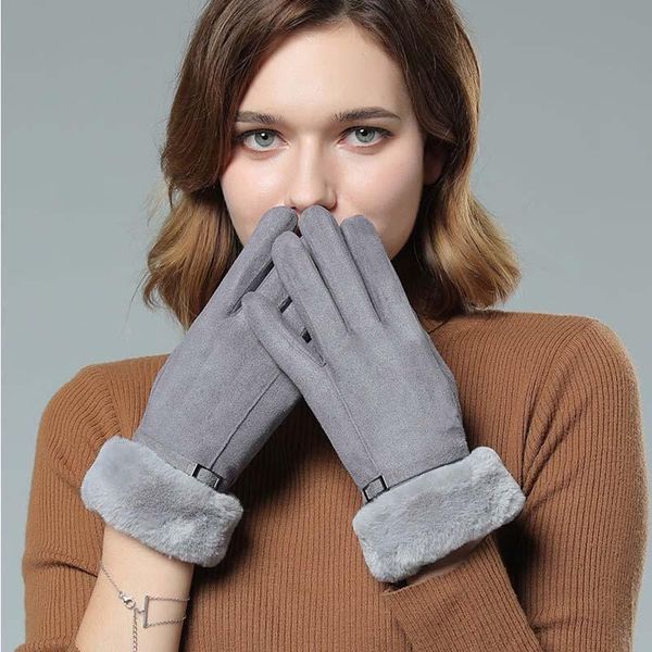 winter women' suede gloves outdoor riding touch screen thickening lovely, Blue;gray
winter women' suede gloves outdoor riding touch screen thickening lovely, Blue;gray