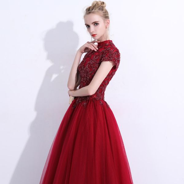 robe de soiree elegant beads with embroidery customized evening dresses cap sleeve vestido de festa party prom dress formal gown, Black;red
robe de soiree elegant beads with embroidery customized evening dresses cap sleeve vestido de festa party prom dress formal gown, Black;red
