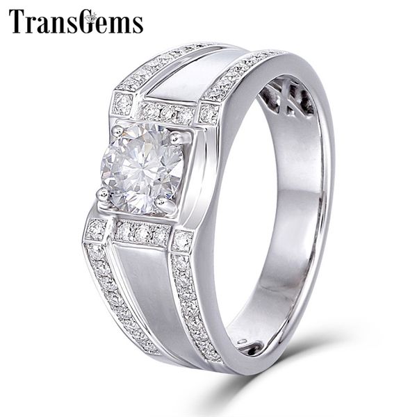 transgems 585 14k white gold men's wedding band center 0.5ct 5mm f color moissanite engagement ring for men wedding y200620, Slivery;golden
transgems 585 14k white gold men's wedding band center 0.5ct 5mm f color moissanite engagement ring for men wedding y200620, Slivery;golden